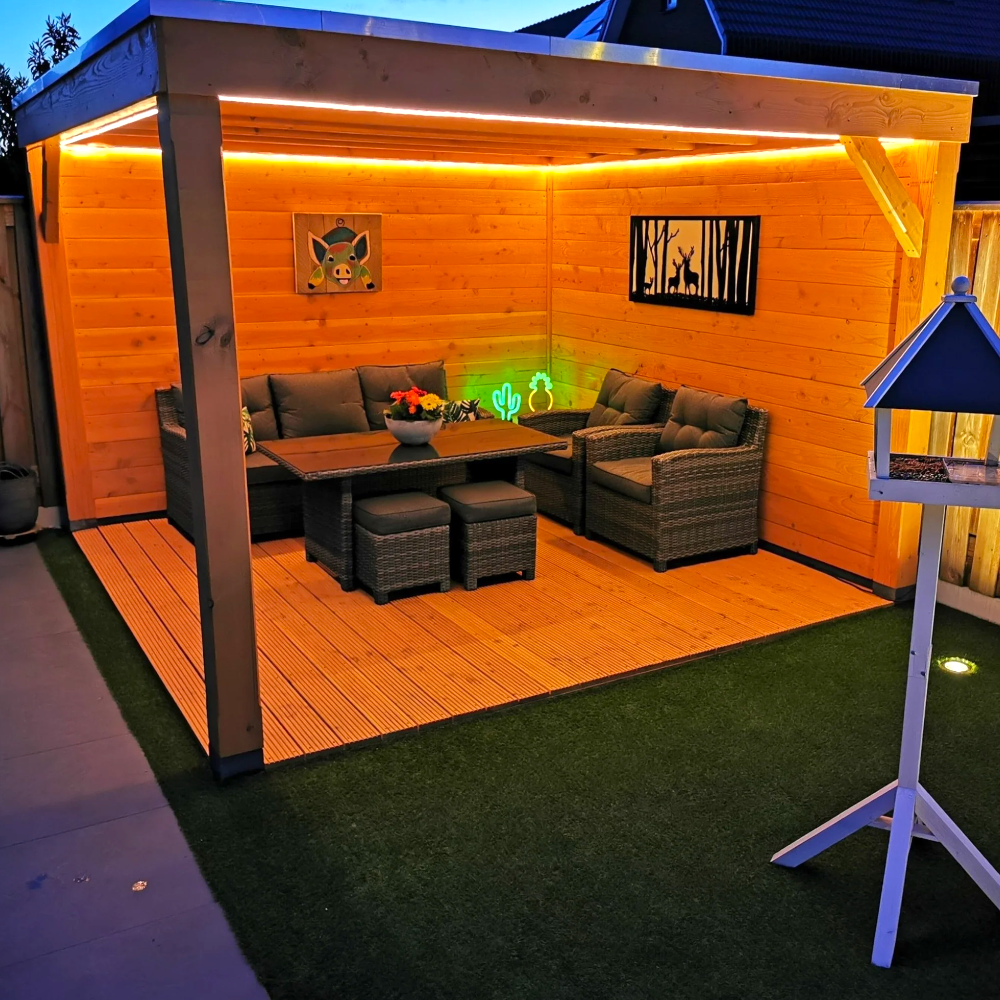 Kit led adesivi 2 rotoli 1,2 mt con sensore notturno di movimento luce bianco caldo 7W Century