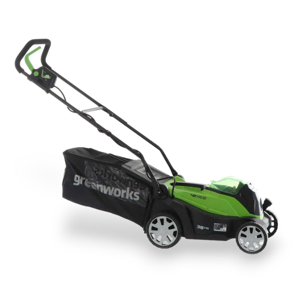 Tosaerba a batteria 48V con batteria e caricabatteria Greenworks G48LM36K2
