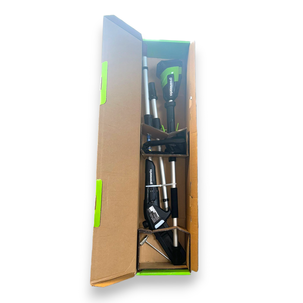 Sega potatrice taglia rami a batteria 48V con asta telescopica fino a 250 cm Greenworks G48PS