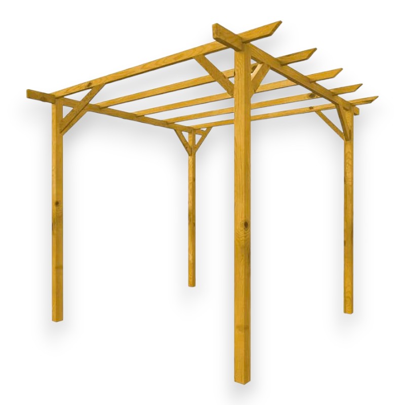 Pergola in legno massello impregnato 3x3 mt Basic