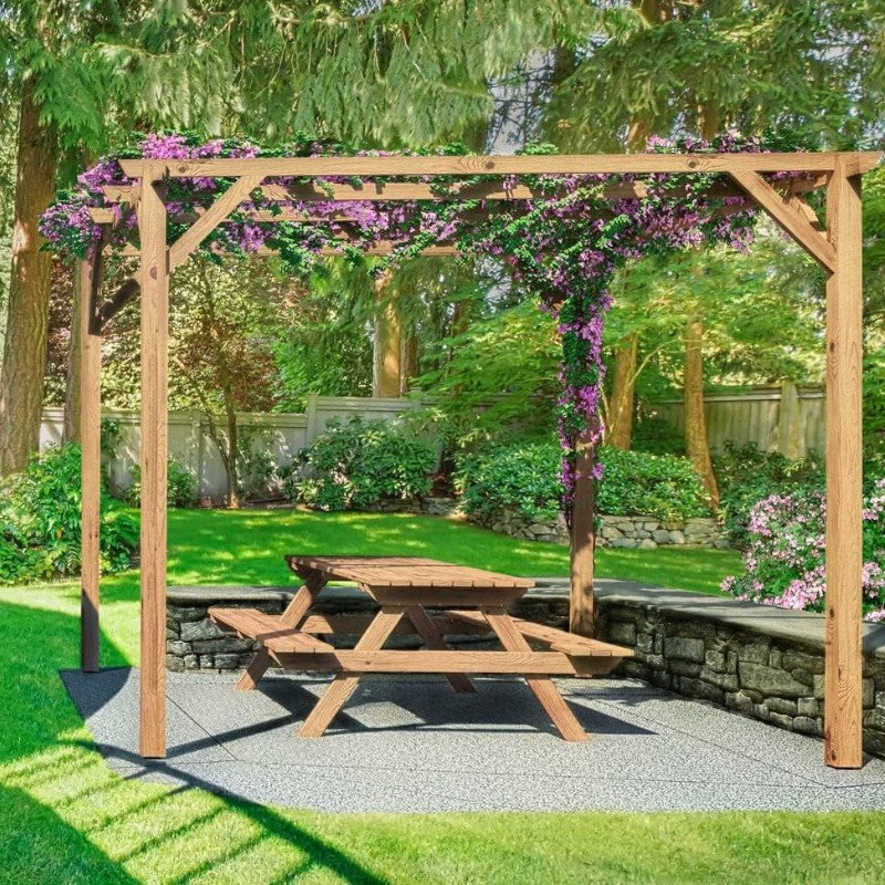 Pergola in legno massello impregnato 3x3 mt Basic