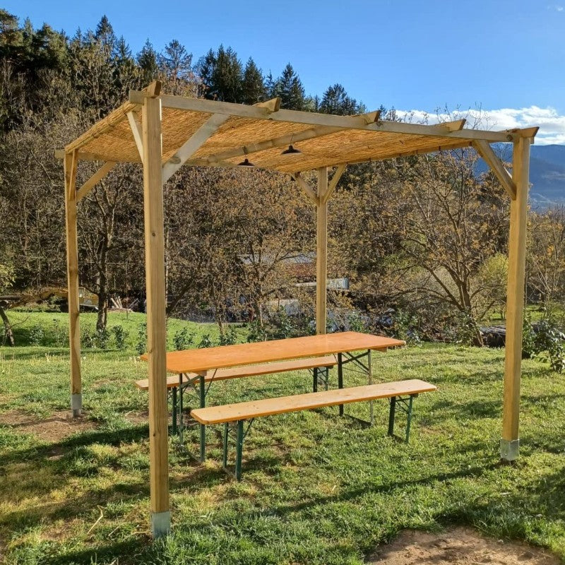 Pergola in legno massello impregnato 3x3 mt Basic