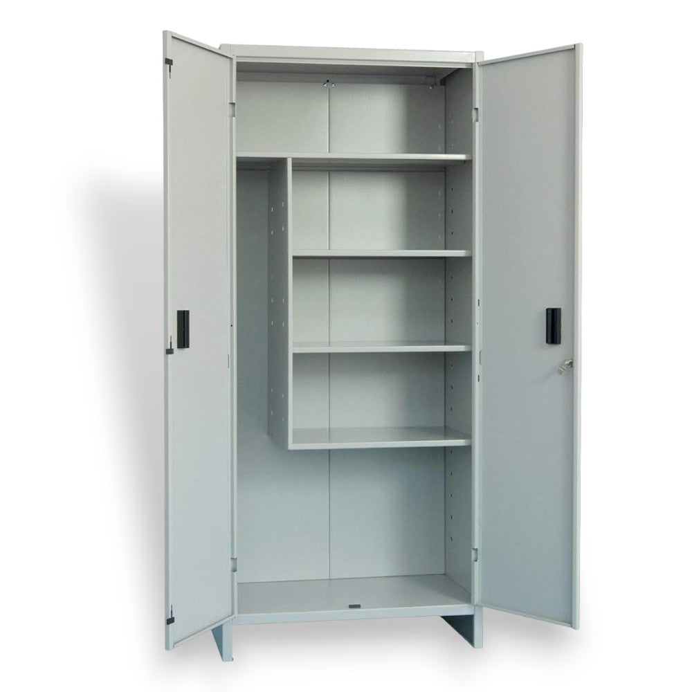 Armadio portascope in metallo a due ante smontato componibile in kit montaggio lamiera acciaio trattamento epossidico 100x40x180 cm