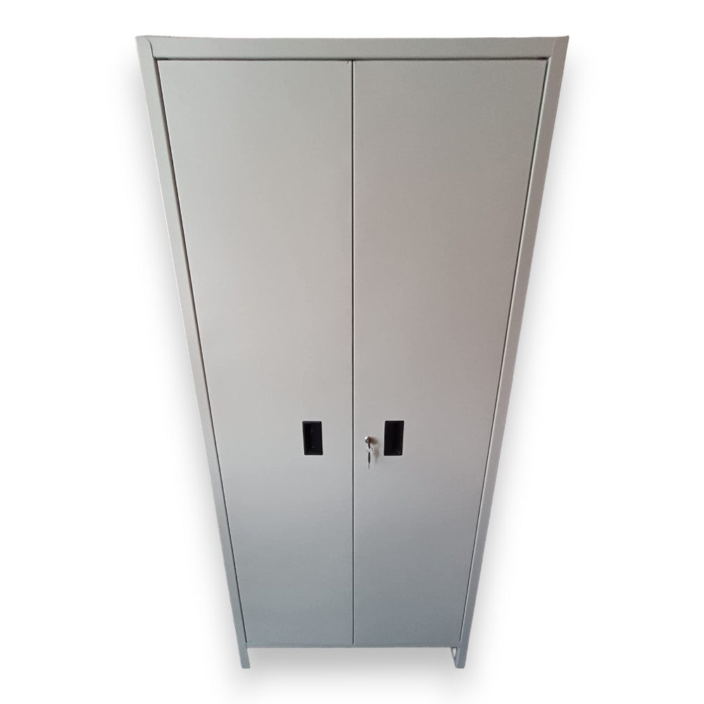 Armadio portascope in metallo a due ante smontato componibile in kit montaggio lamiera acciaio trattamento epossidico 100x40x180 cm