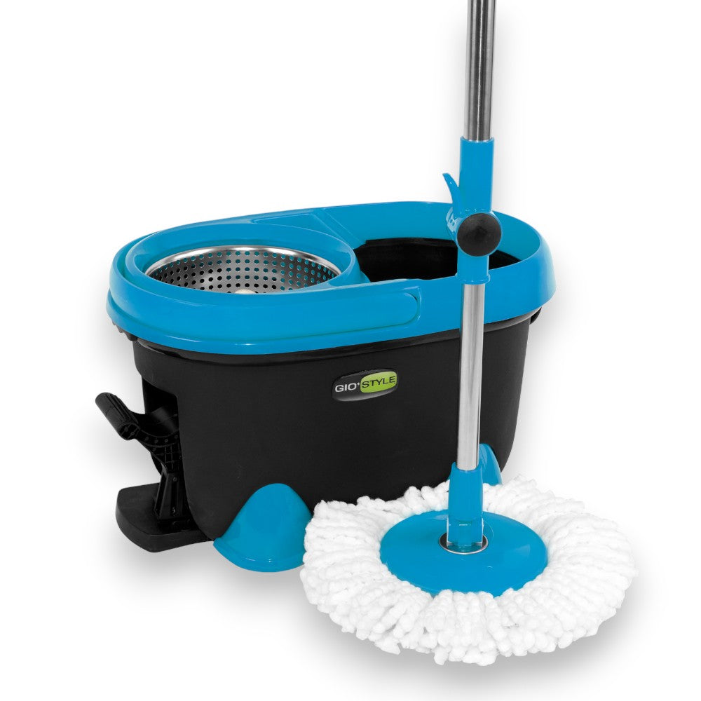 Secchio mop lavapavimenti mocio con cestello girevole per tutti i tipi di pavimentazione Spin Mop 360 GiòStyle