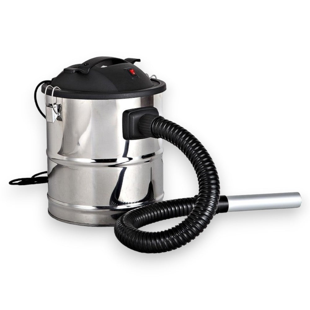 Aspiratore per camino aspiracenere 18 lt in acciaio inox 1000W con filtro in tnt