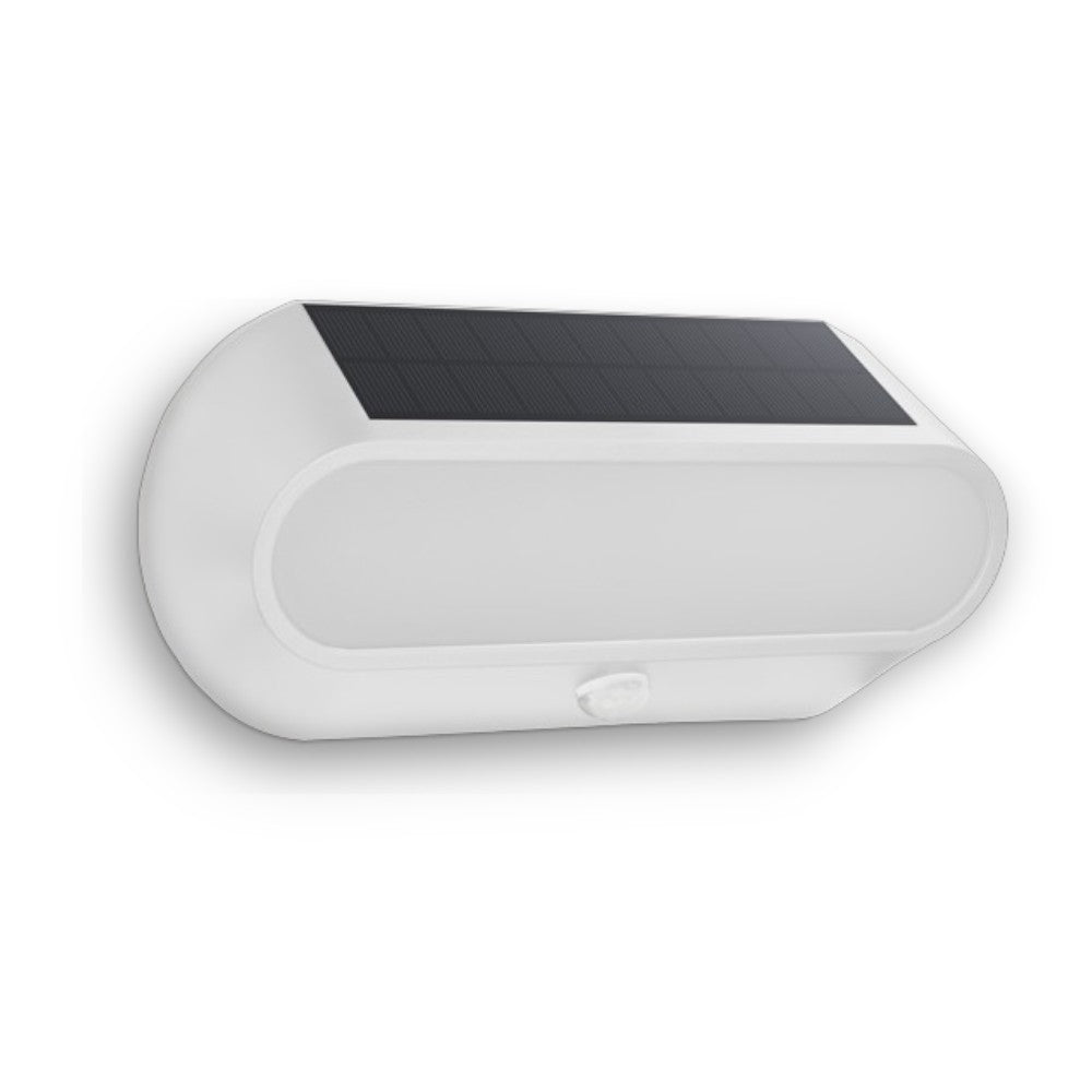 Faretto led da esterno 5W con sensore crepuscolare e di movimento con pannello solare monocristallino Century Aura