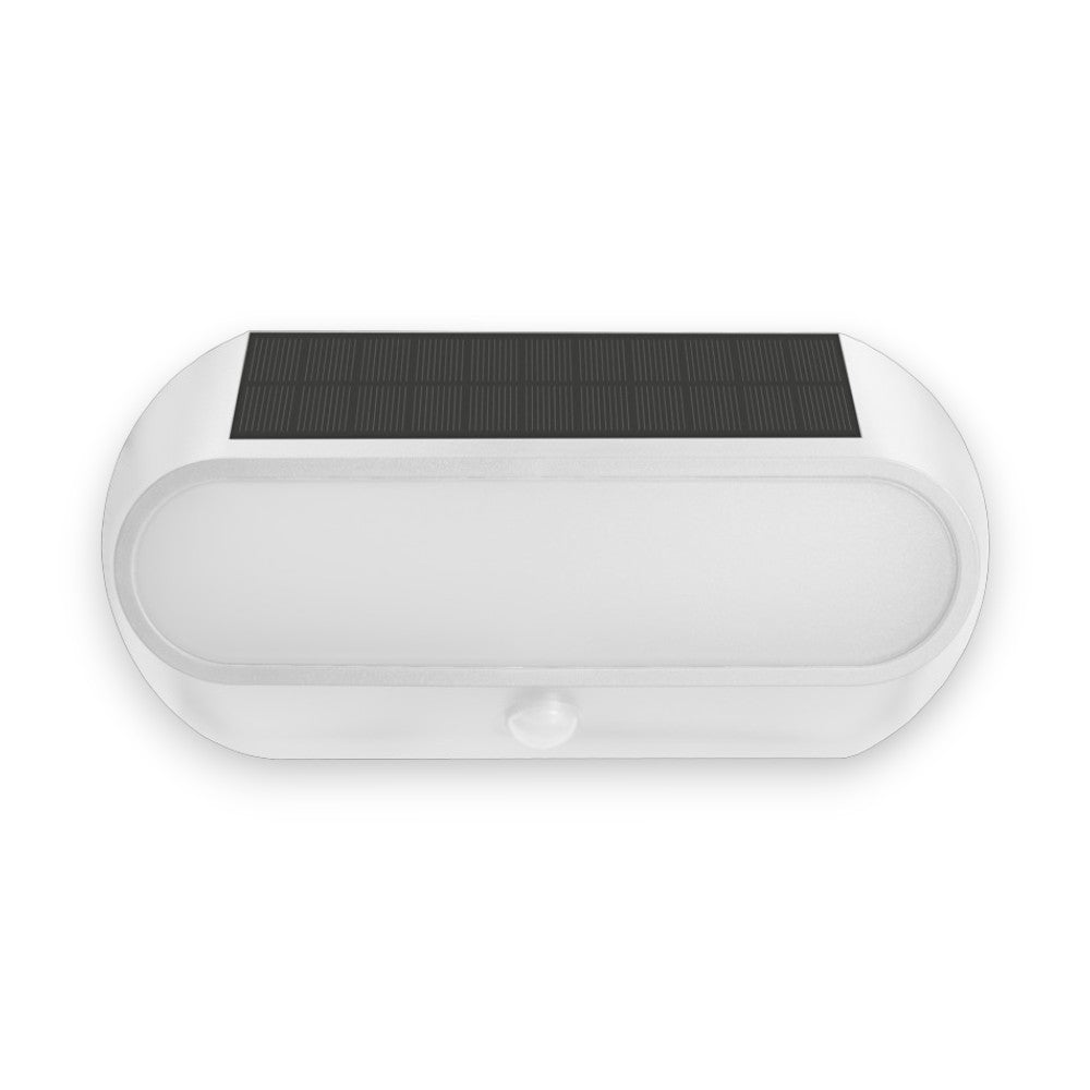 Faretto led da esterno 5W con sensore crepuscolare e di movimento con pannello solare monocristallino Century Aura