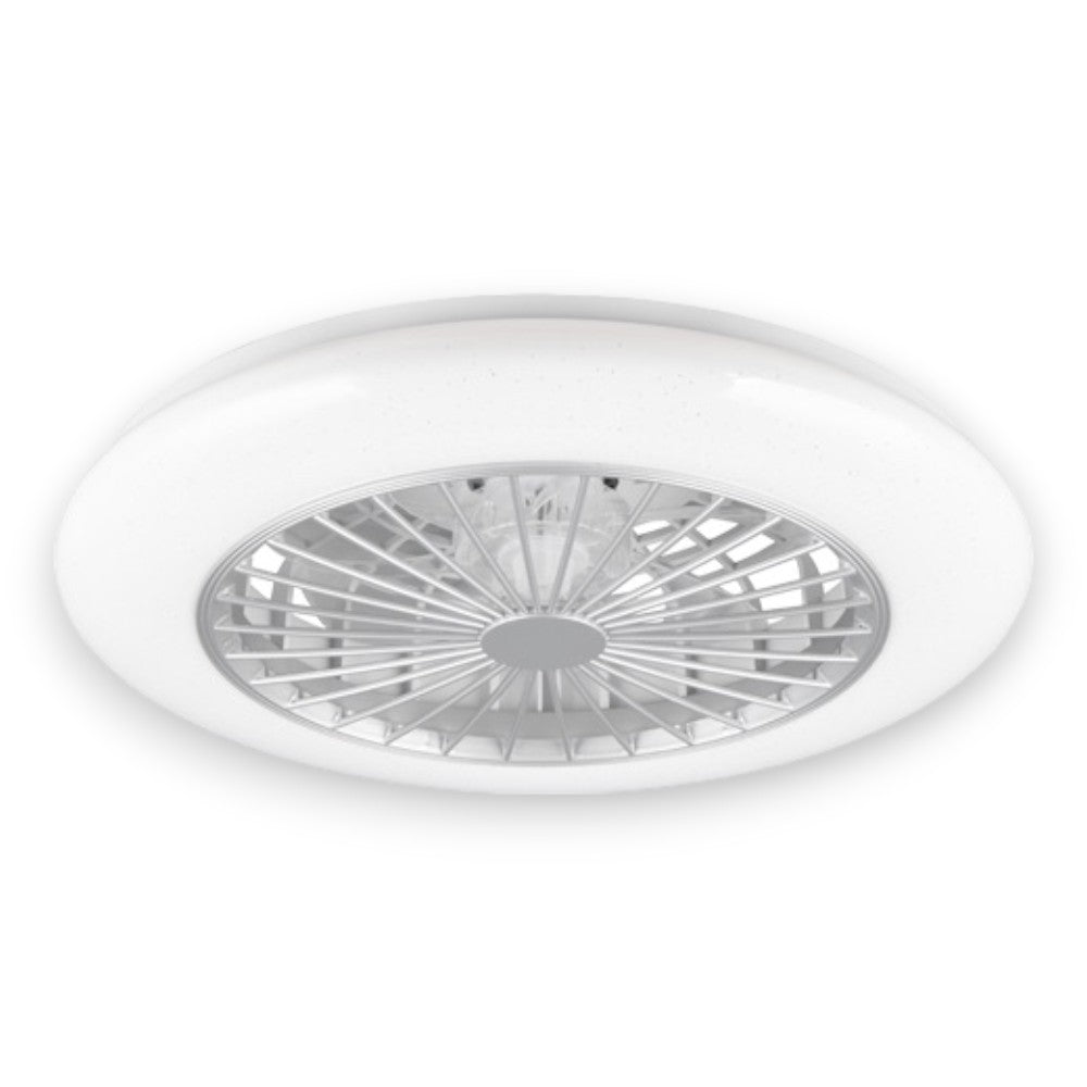 Ventilatore plafoniera luce led a soffitto con ventilatore e telecomando diametro 50 cm