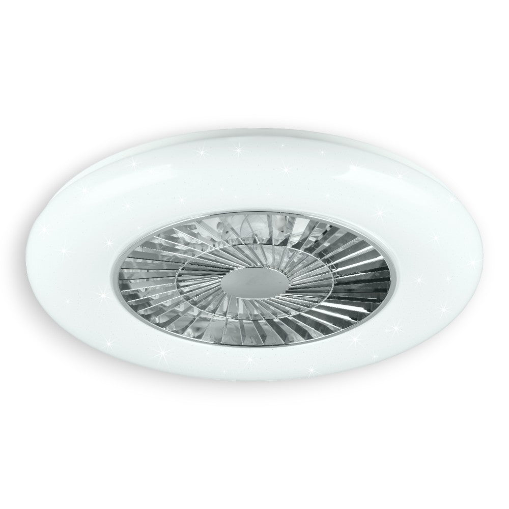 Plafoniera lampadario led effetto stellato 40W con termoventilatore integrato aria calda e fredda Visby