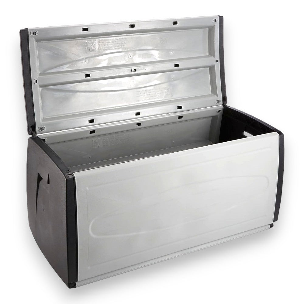 Baule in resina 120x54xh57 cm impermeabile da esterno resistente con impugnature laterali Prince Black