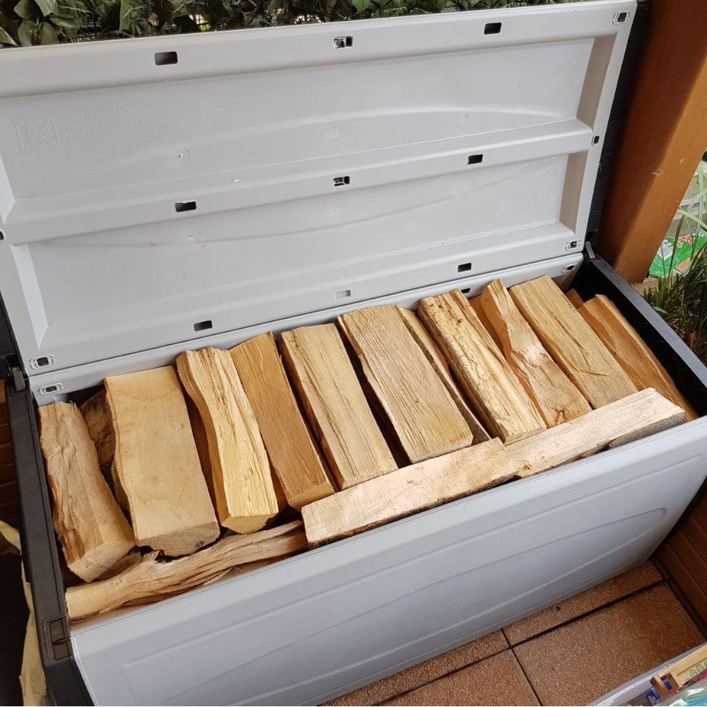 Baule in resina 120x54xh57 cm impermeabile da esterno resistente con impugnature laterali Prince Black