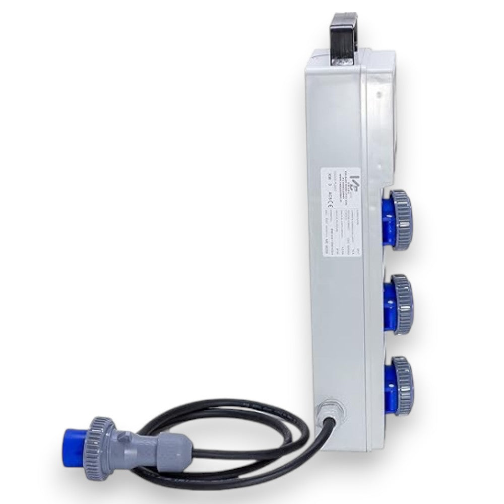 Quadro di distribuzione 220V industriale multipresa da esterno con pulsante di emergenza Slim