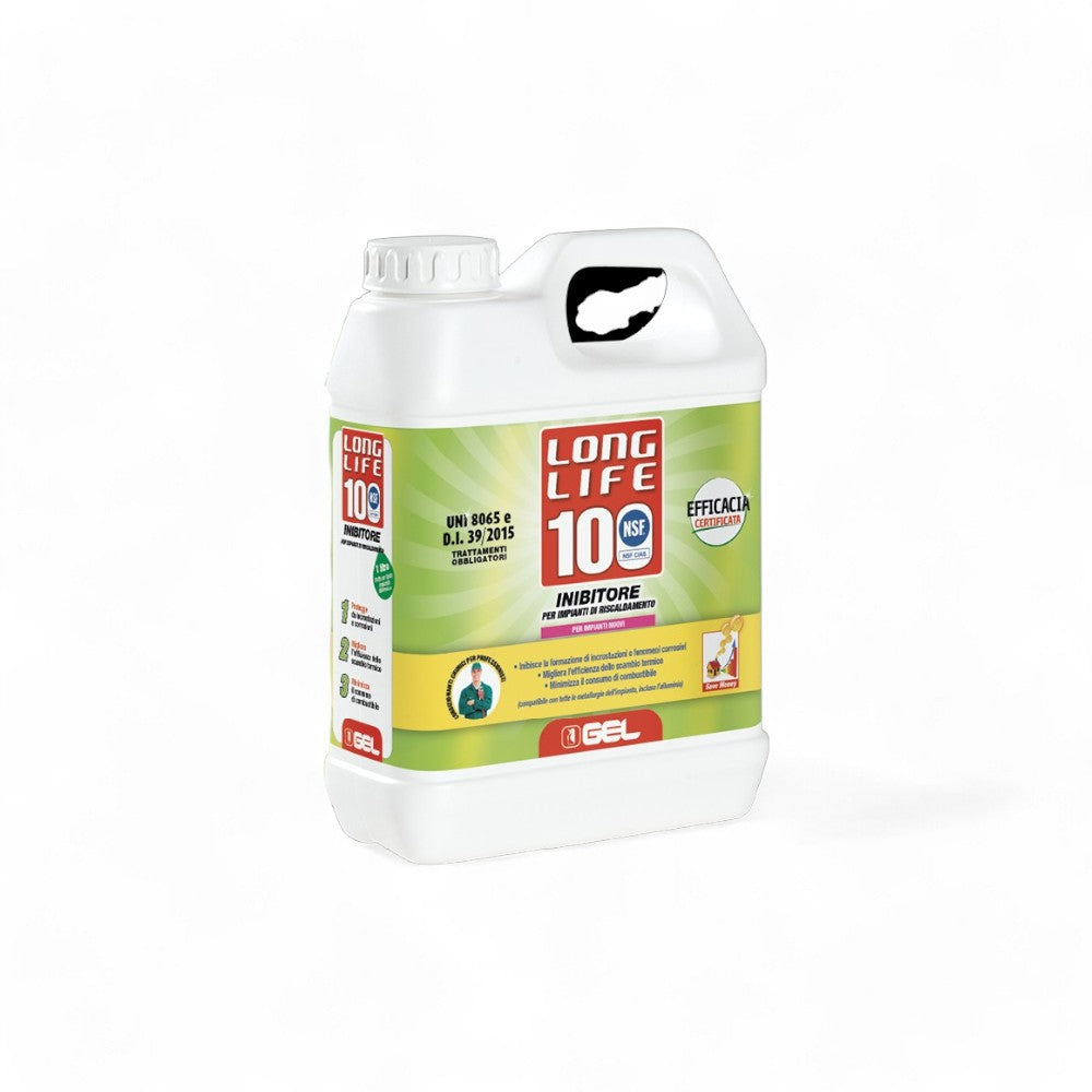 Inibitore per impianti termici e controllo di corrosione e incrostazioni delle caldaie tanica 1 lt Long Life 100