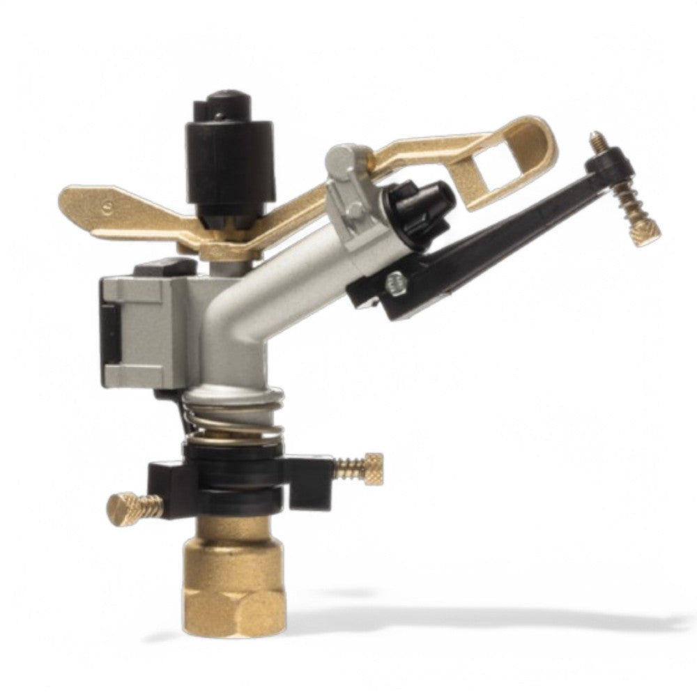 Irrigatore ad impulsi 1"F di bassa portata con singolo ugello intercambiabile e rompigetto regolabile