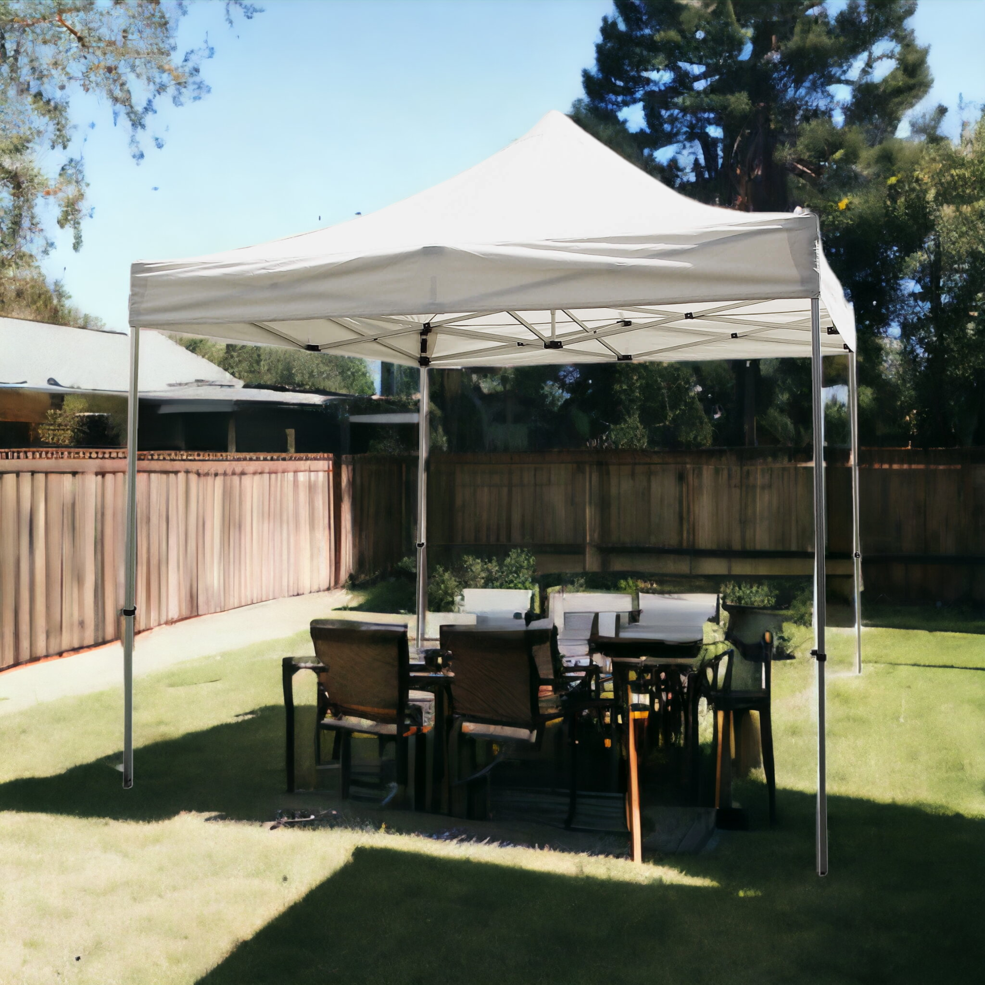 Gazebo in acciaio 3x3 mt con struttura telescopica in acciaio e telo in poliestere con sacca per il trasporto Katrina