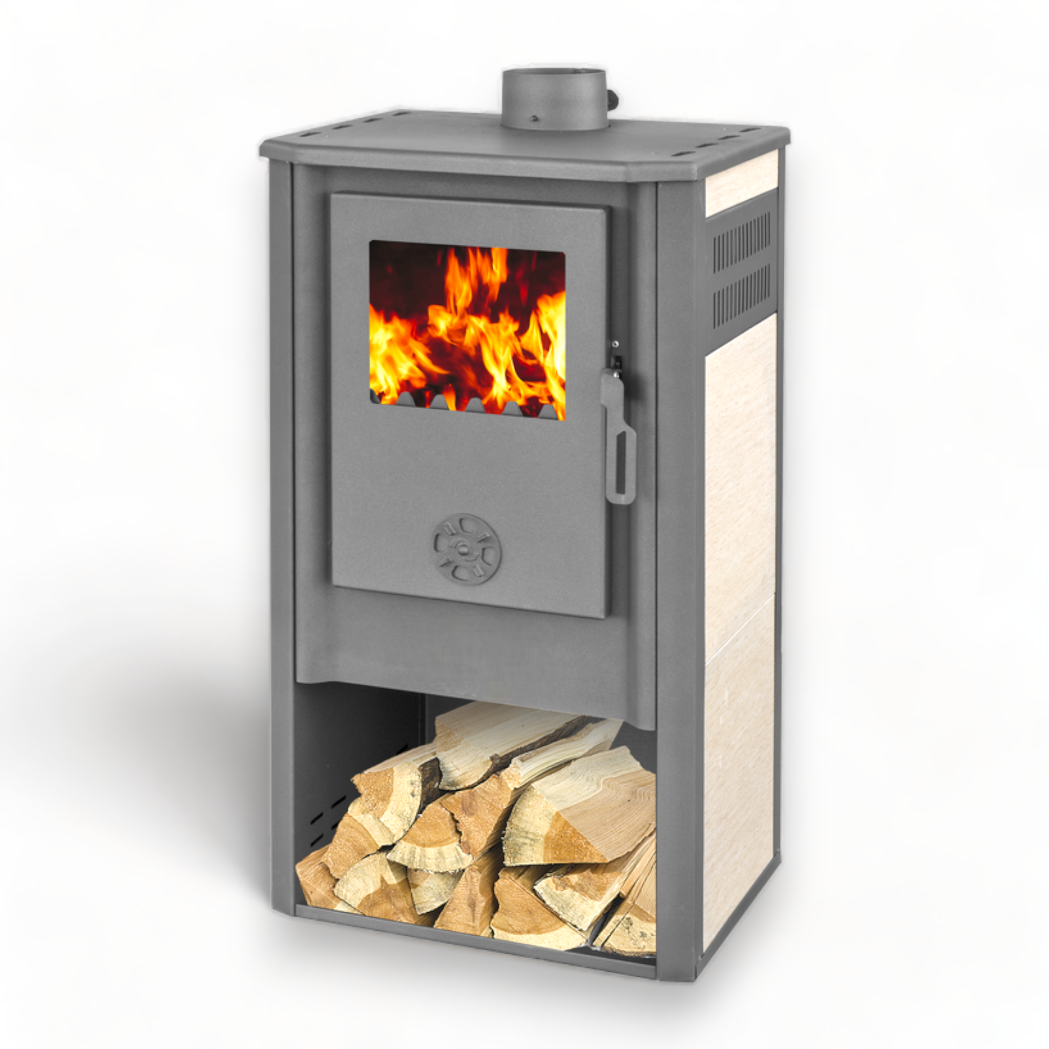 Wood Stoves Steel structure 9 kW K-line Kursal De Luxe Red