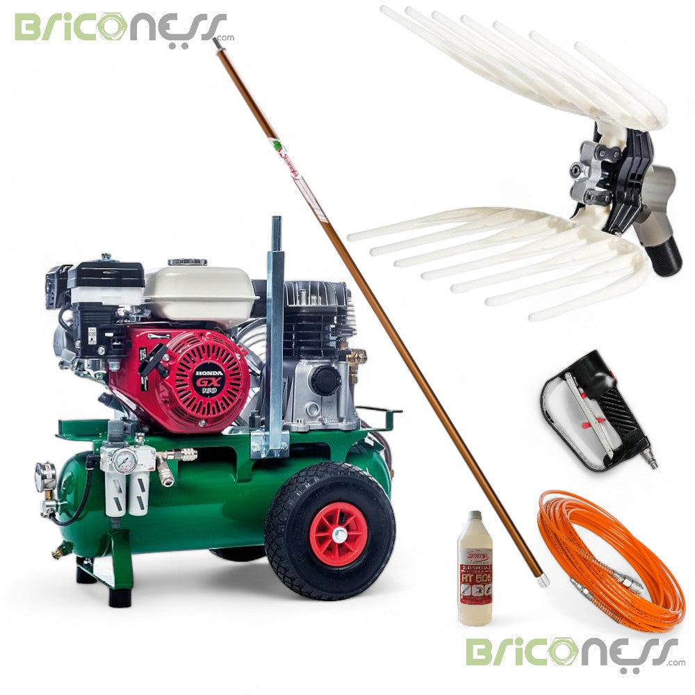 Motocompressore scuotitore abbacchiatore pneumatico per olive professionale kit krisi 380 per 1 operatore Sbaraglia