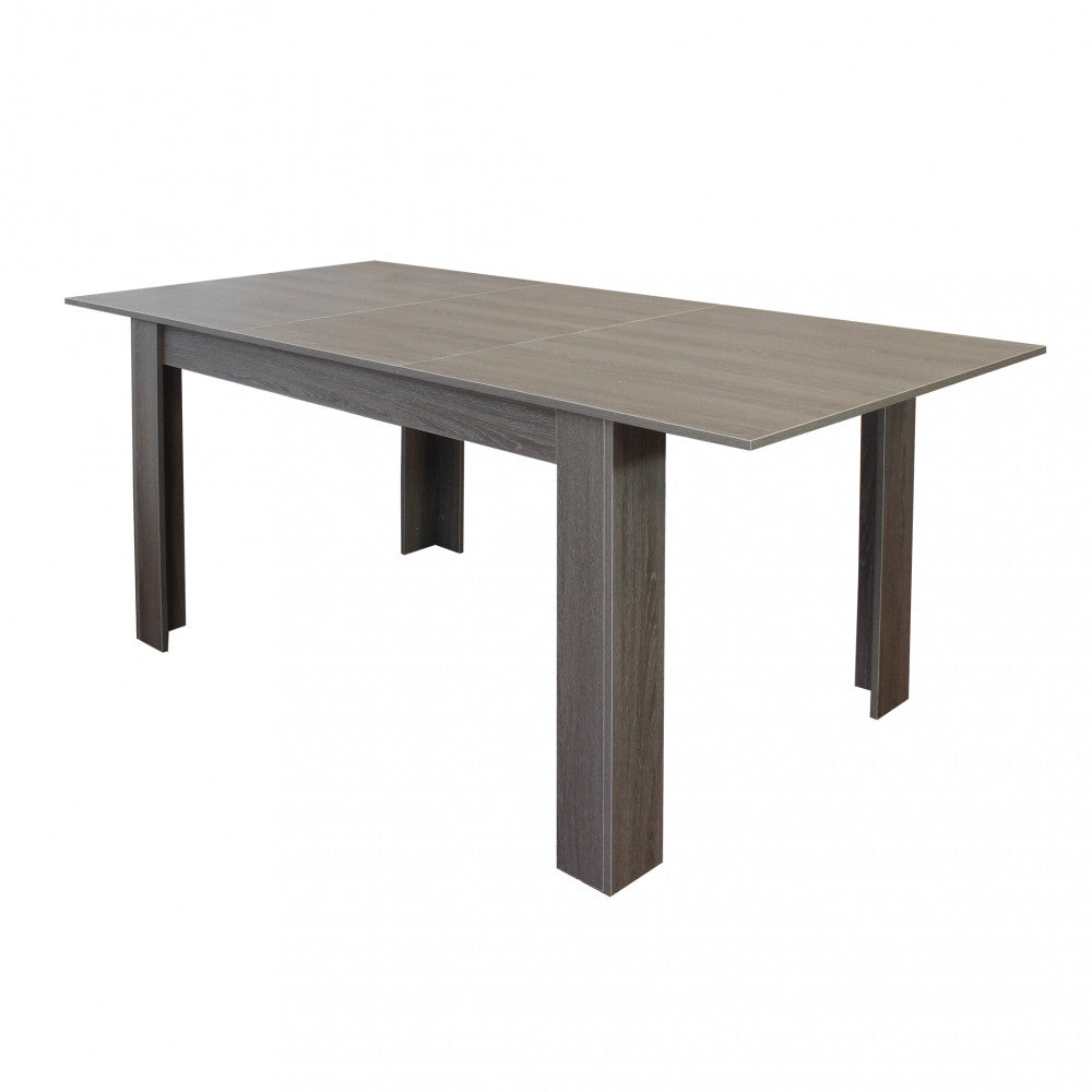 Tavolo rettangolare allungabile in MDF 90x140/190xH78 cm per sala da pranzo Emmet