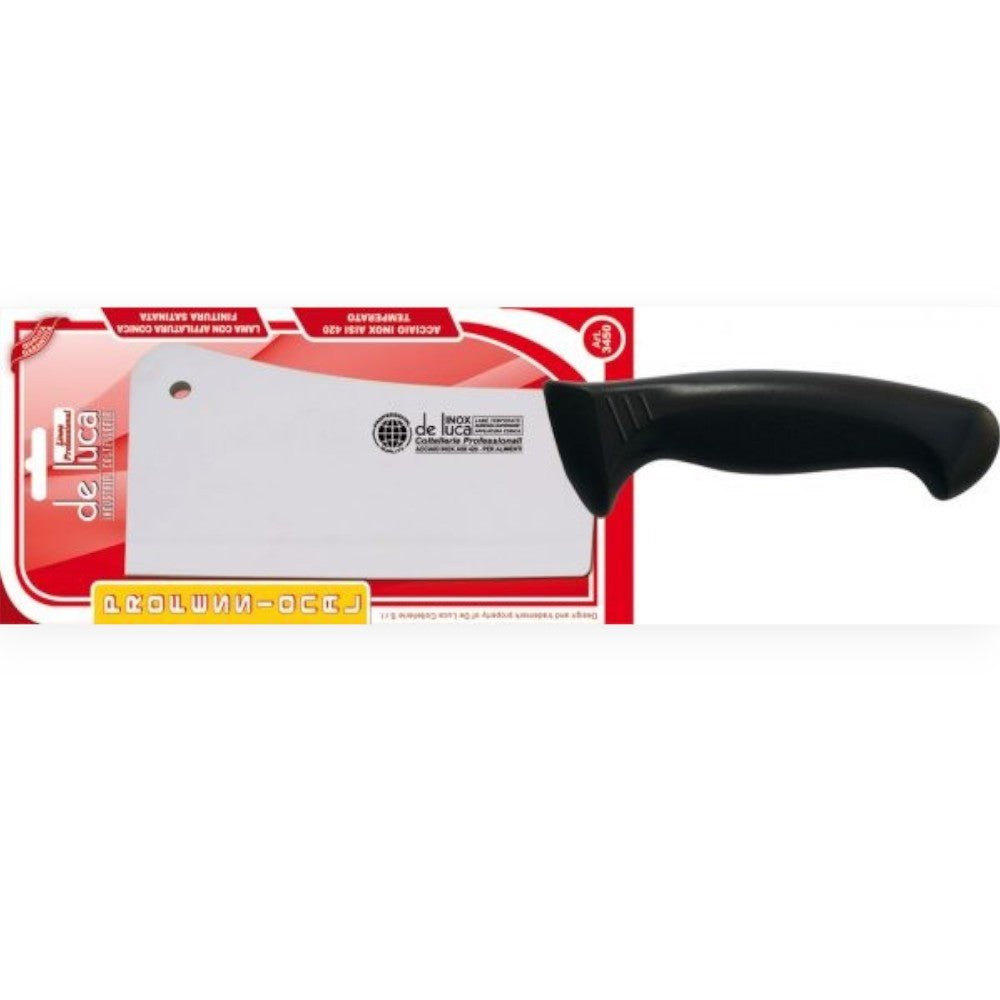 Mannaia con lama in acciaio inox temperato spessore 5 mm manico ergonomico antiscivolo in polipropilene