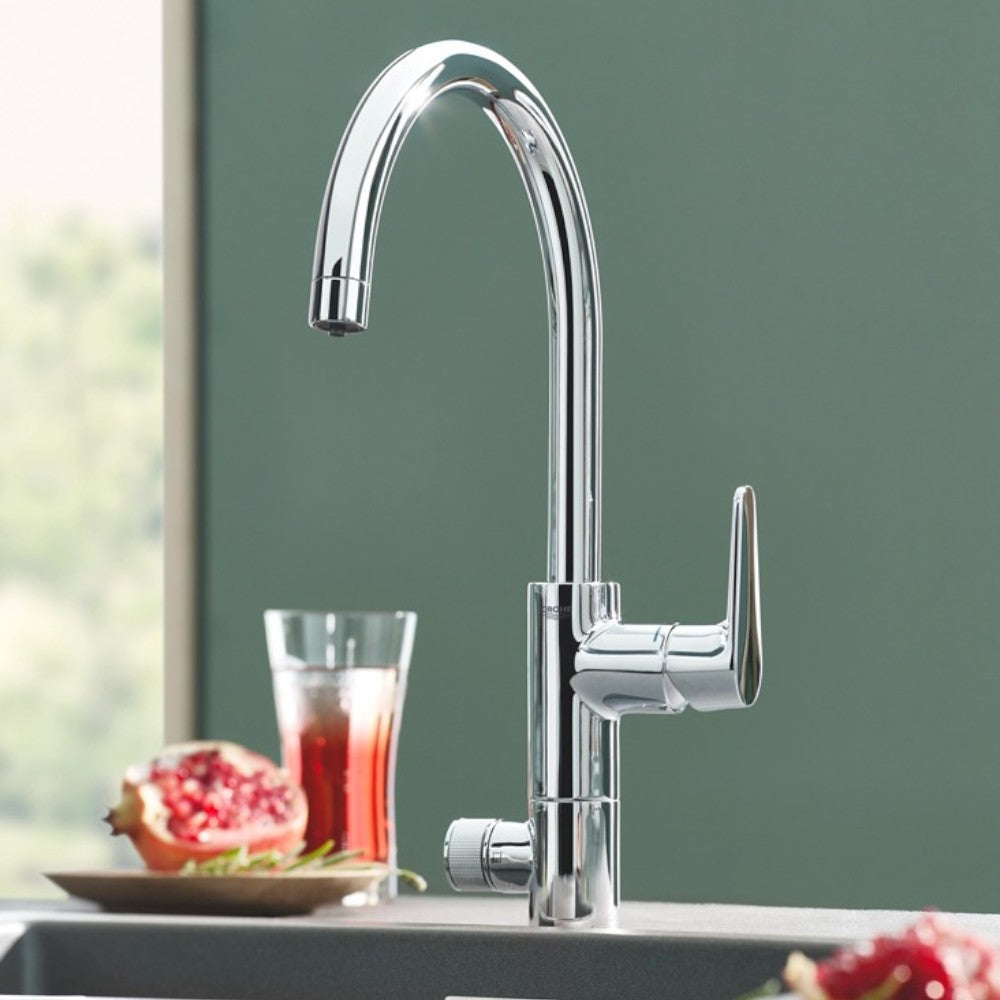 Miscelatore lavello con sistema di filtrazione acqua starter Kit Blue Pure Baucurve