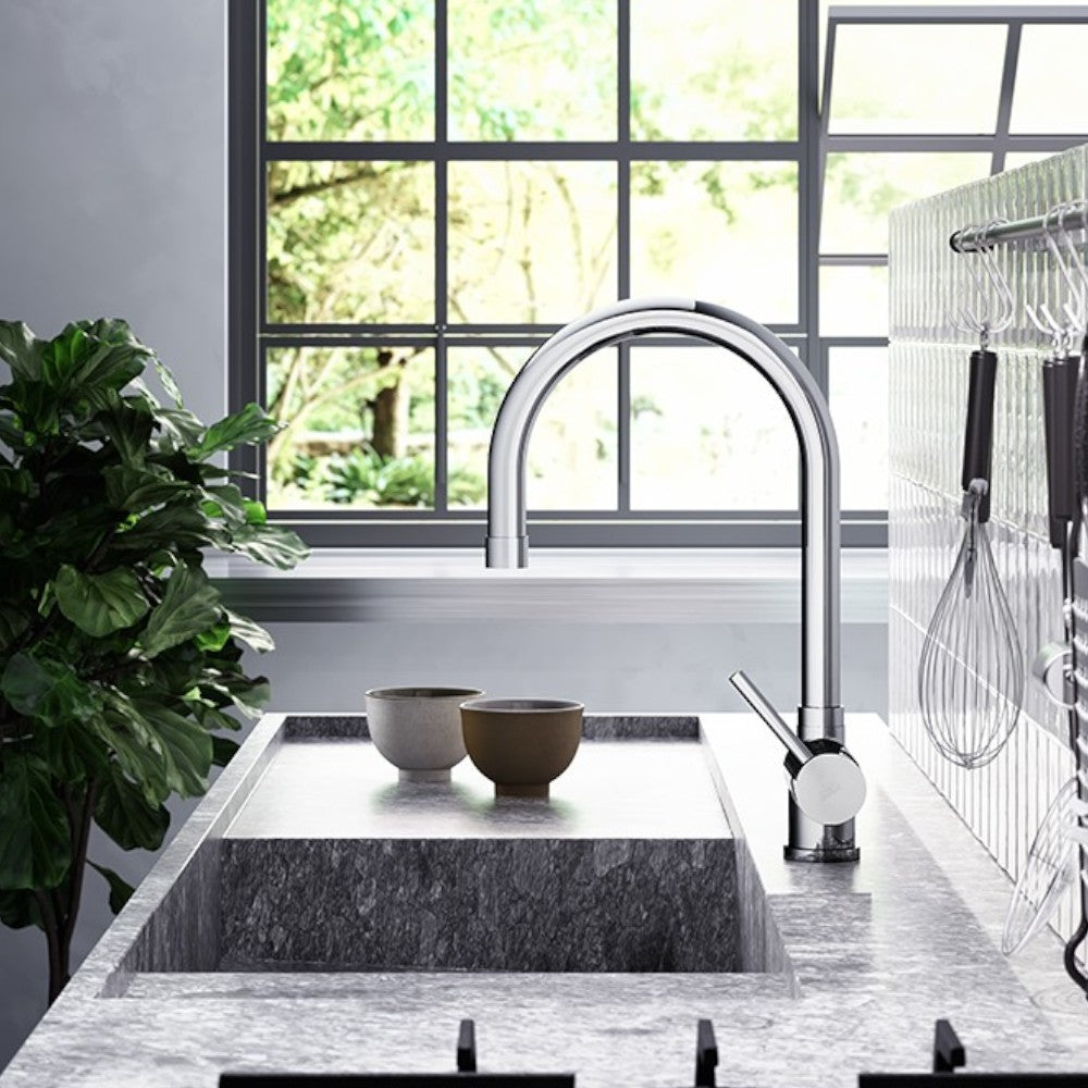 Miscelatore lavello monoforo sottofinestra cromo Stick