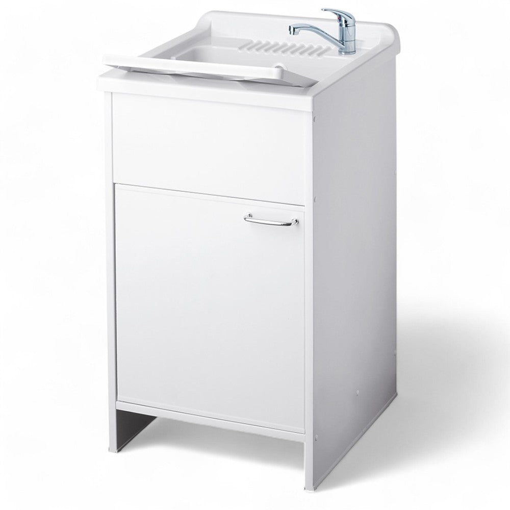 Mobile lavatoio 1 anta apertura destra con pannelli in legno nobilitato Serie Panda