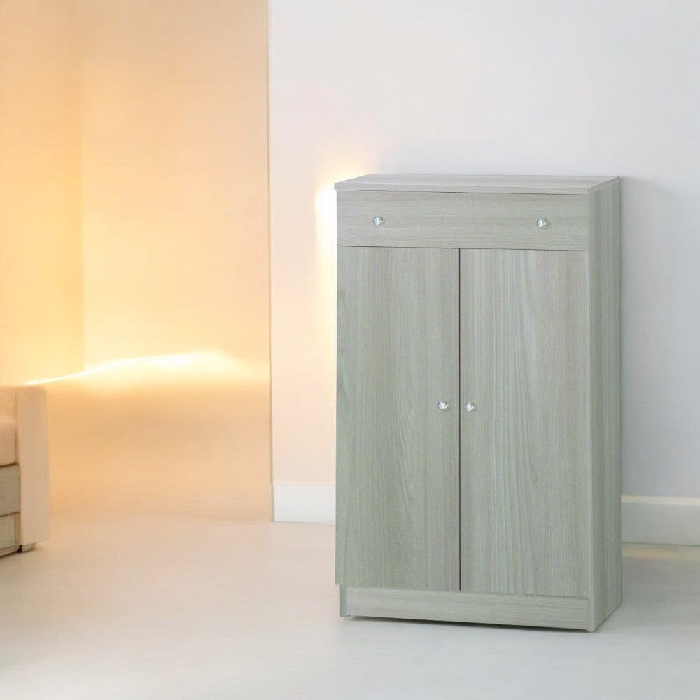 Mobiletto credenza da ingresso 2 ante 1 cassetto in legno nobilitato olmo chiaro