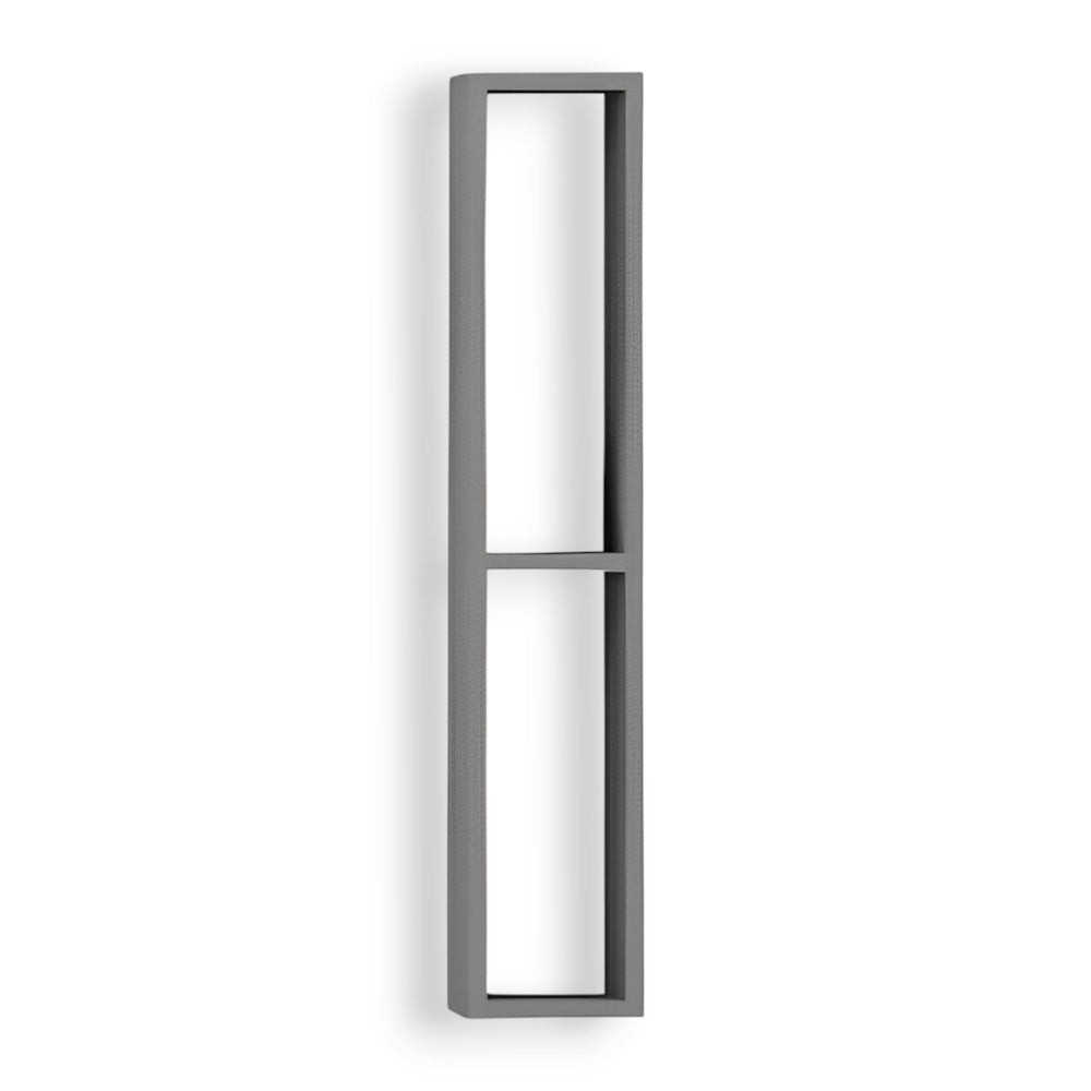 Mobile da bagno scaffaletto H80 cm pensile a 2 ripiani in legno nobilitato grigio