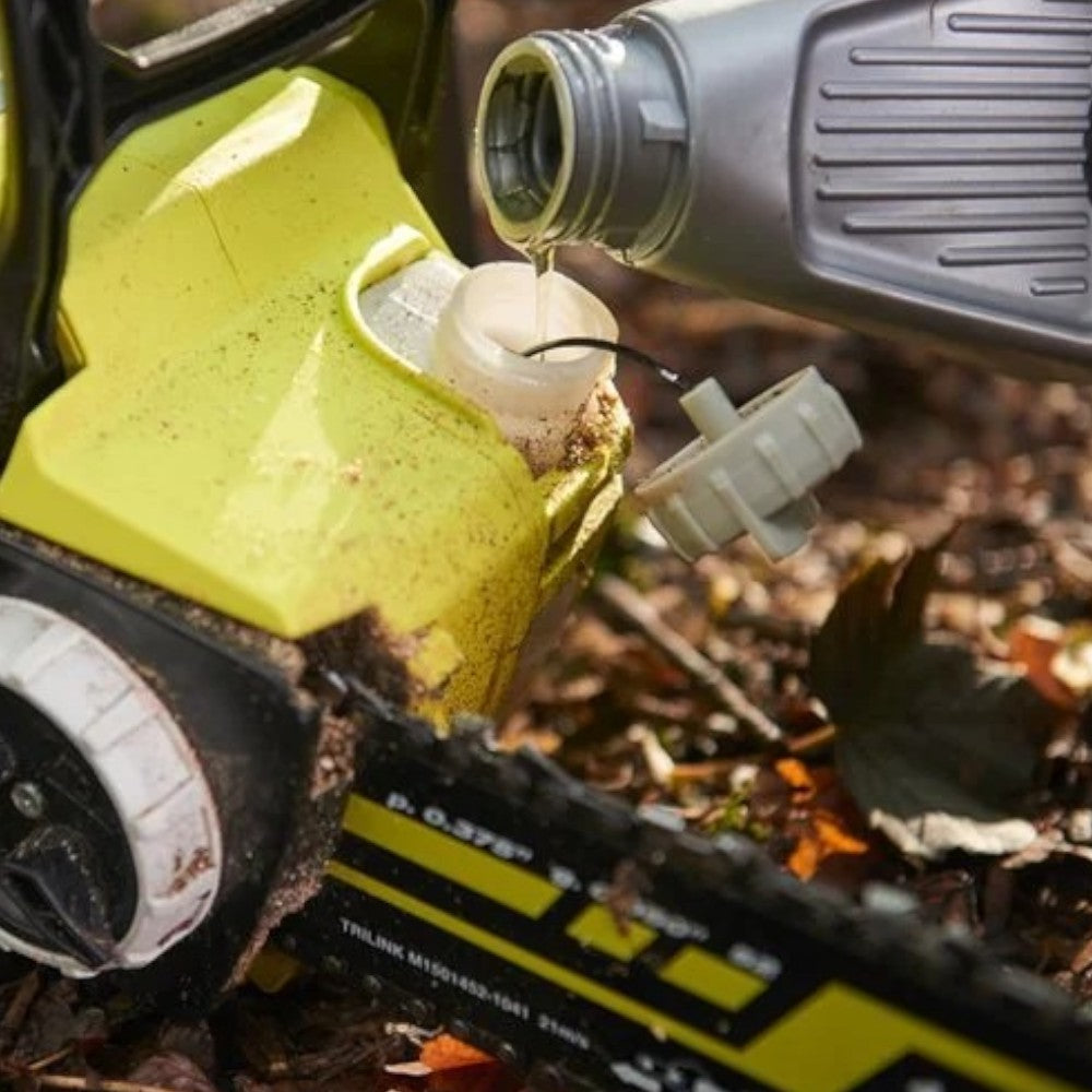 Motosega a batteria brushless 36V con barra 35 cm e freno catena automatico