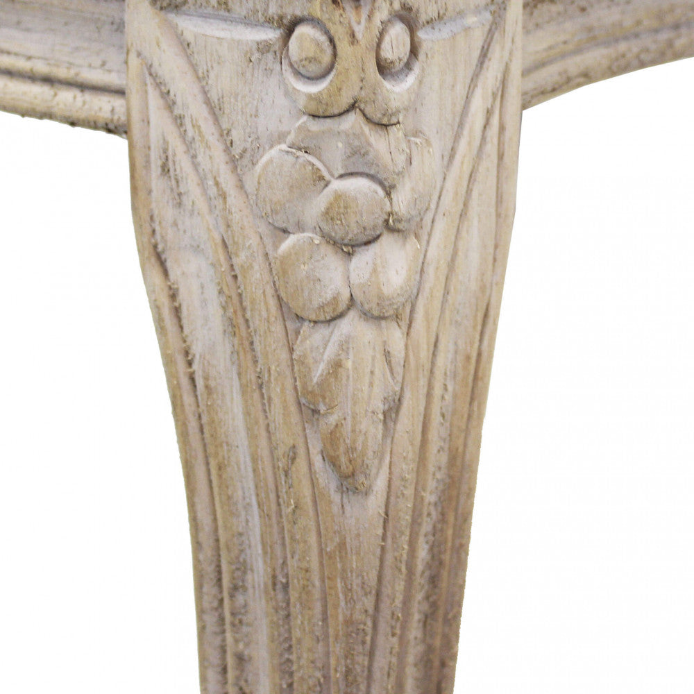 Panca da interno con struttura in legno e seduta rivestita in tessuto Old France Tessy