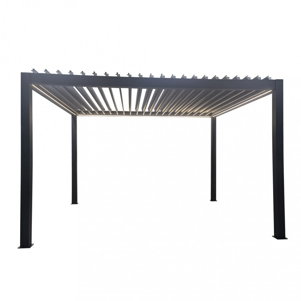 Pergola bioclimatica automatica motorizzata 4x4 mt con luci led Pacific