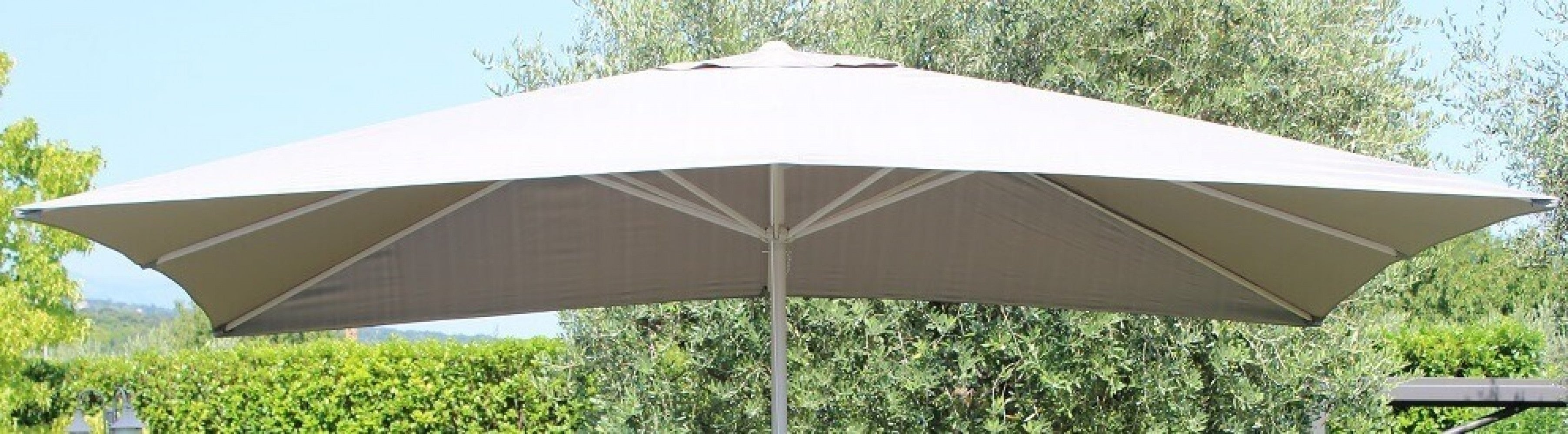 Telo di ricambio 3x4 mt in poliestere Grigio chiaro 200 gr per ombrellone palo centrale Mercurio