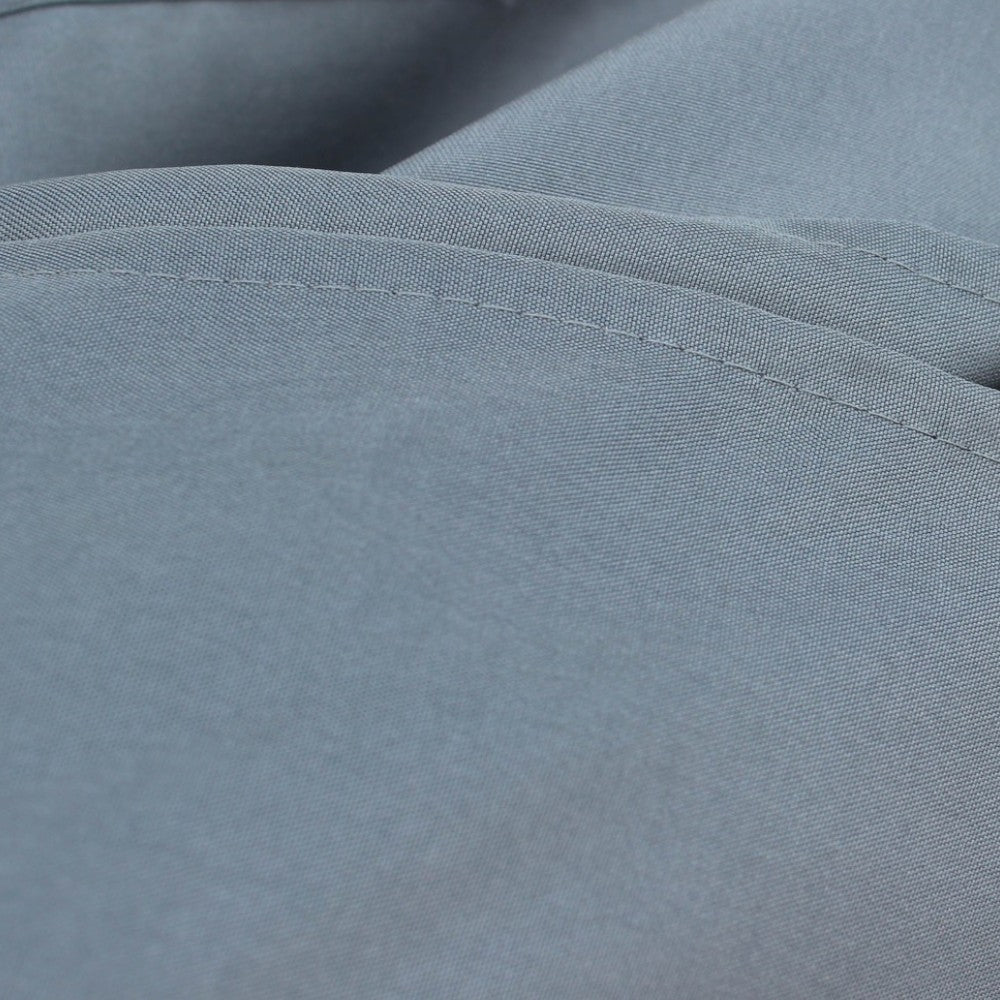 Ombrellone da giardino 3x3 m in alluminio nero con telo grigio e carrucola per esterno