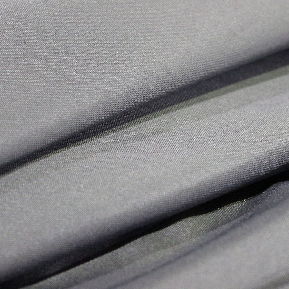 Ombrellone a palo centrale in alluminio 5x5 mt con telo in poliestere grigio antivento Sagitta