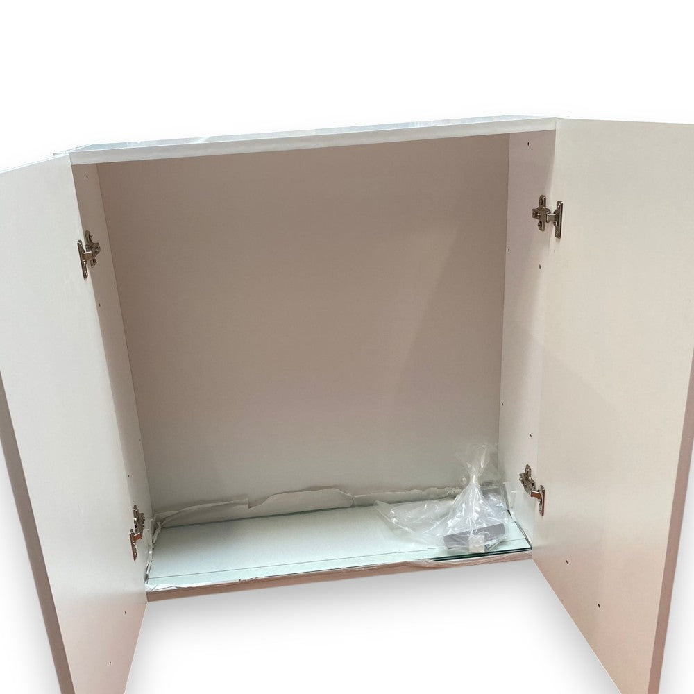 Pensile mobiletto bagno a due ante con 2 ripiani interni in legno laccato 68x22xH71 cm