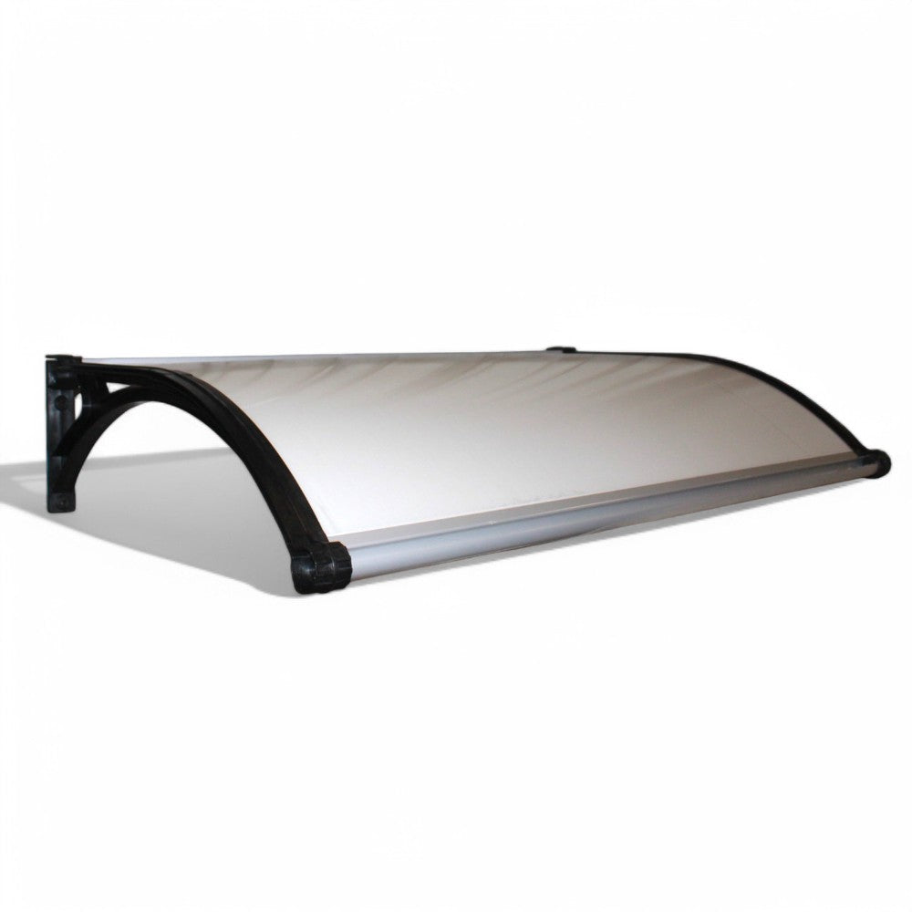 Pensilina tettoia bianca con illuminazione led e pannello solare per autoricarica Torradora