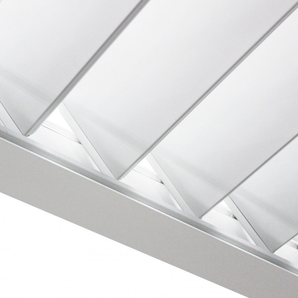 Pergola bioclimatica 3x3 in alluminio con doppia lamella frangisole orientabili e resistenti a tutte le intemperie
