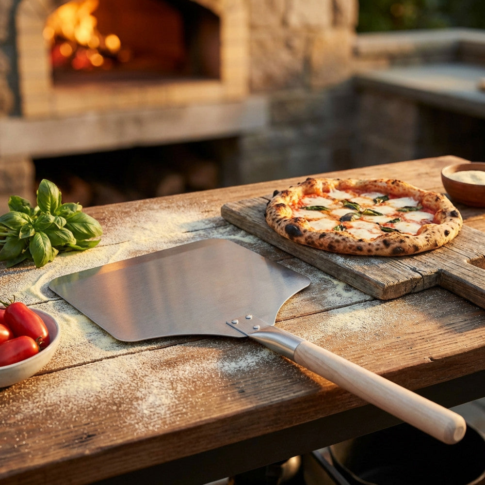 Pala per pizza Italy in metallo rettangolare
