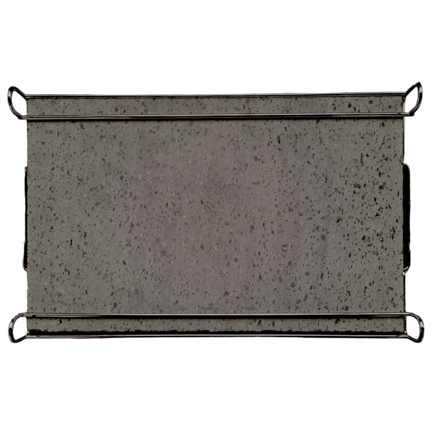 Pietra lavica Ollare rettangolare con stand INOX per cottura diretta e mantenimento calore