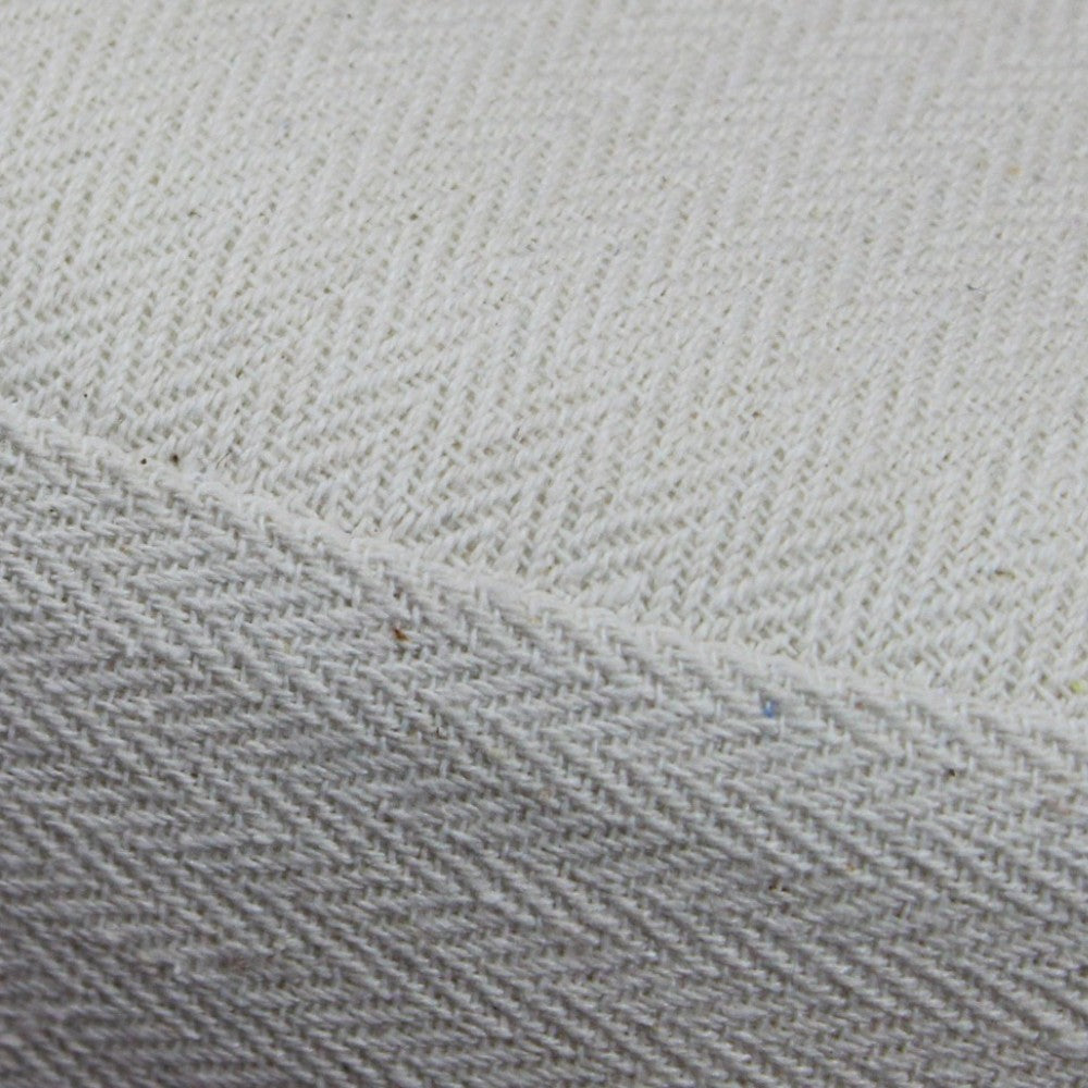 Poltrona in fibra legno bamboo con cuscini beige design elegante 147x105xH68 cm per salotto o giardino