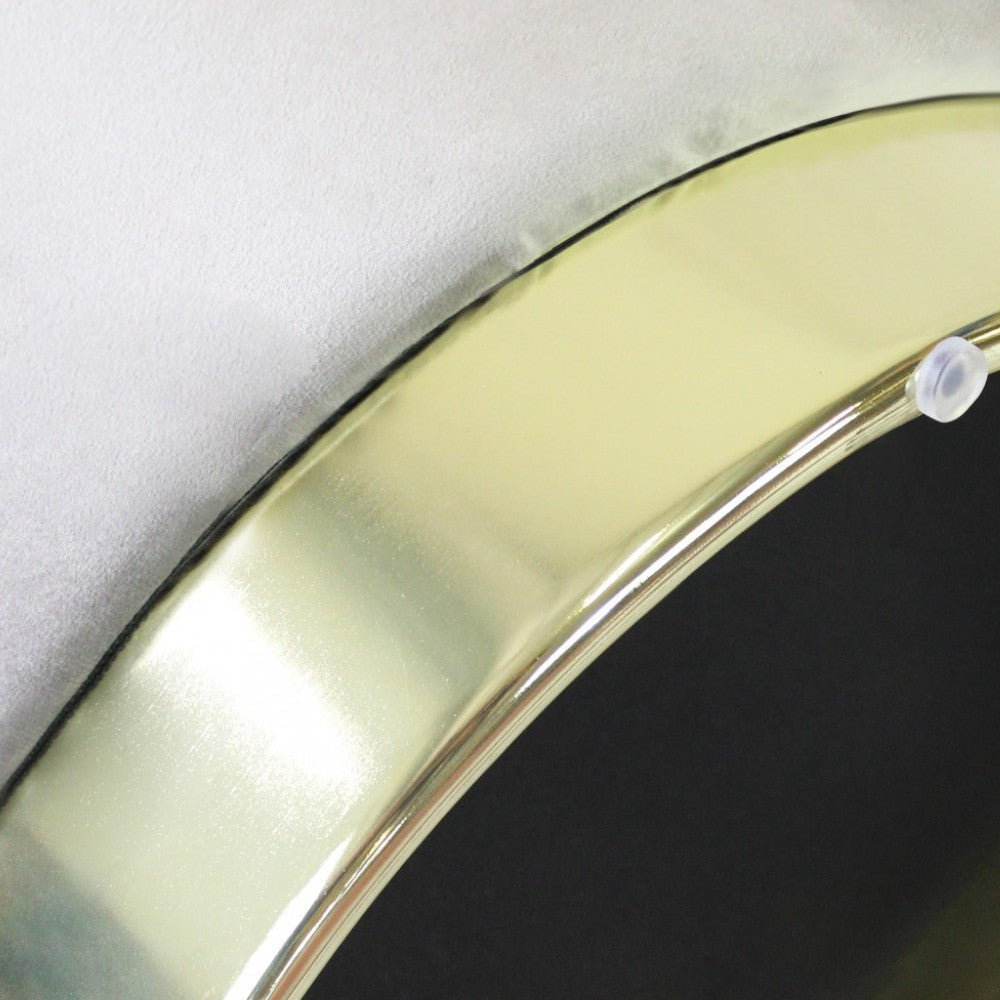 Pouf contenitore rotondo velluto tortora elegante con diametro 37xH40 cm