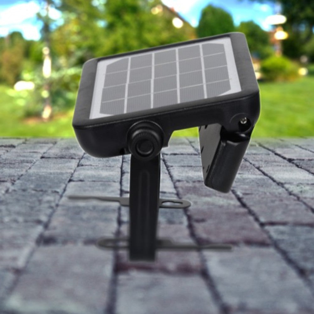 Proiettore LED alta luminosità con pannello fotovoltaico e staffa ruotabile 360°