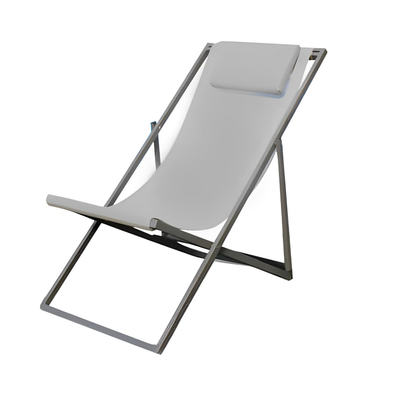 Sdraio reclinabile in acciaio con seduta in textilene Santorini