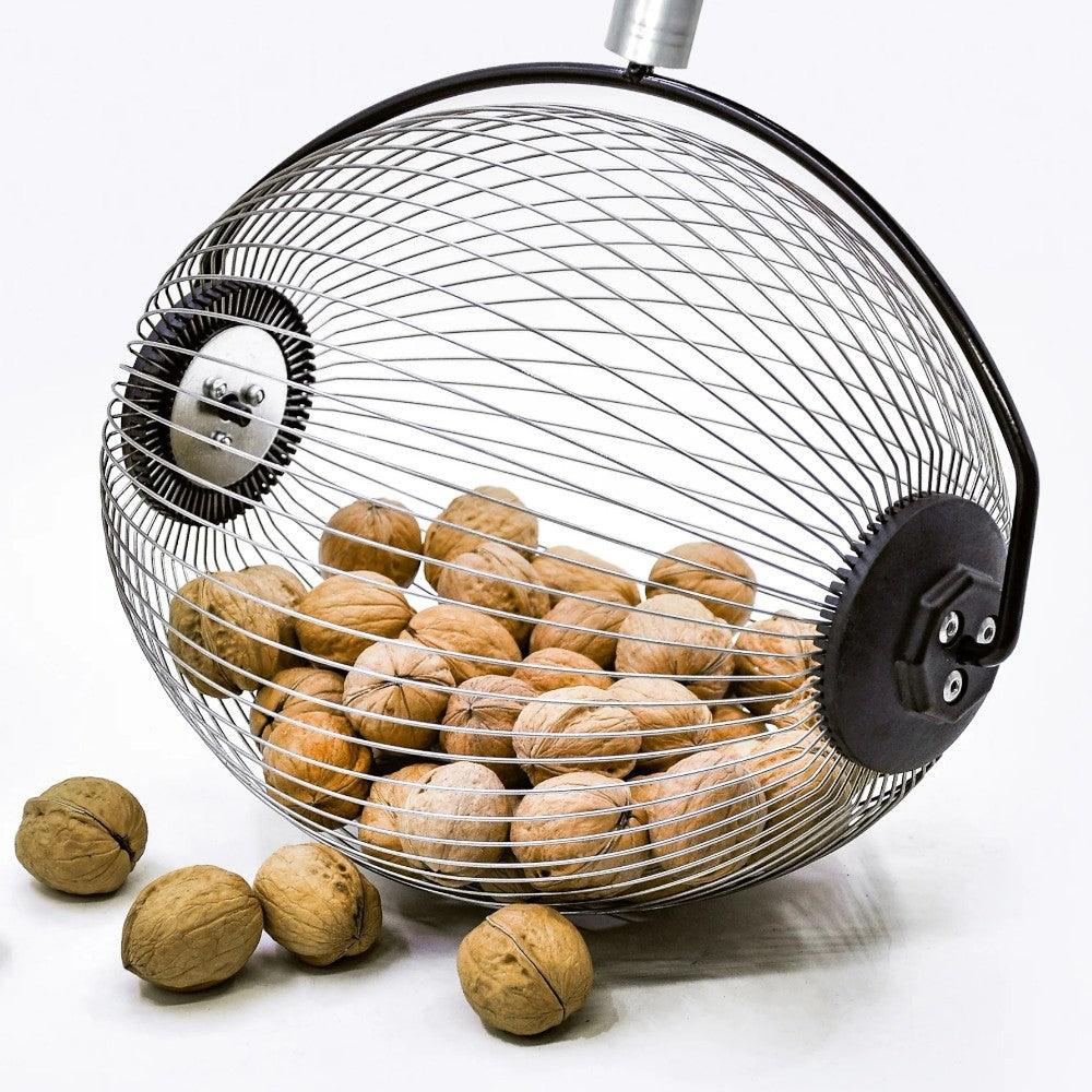 Raccoglitore per nocciole e olive con manico telescopico 80-120 cm