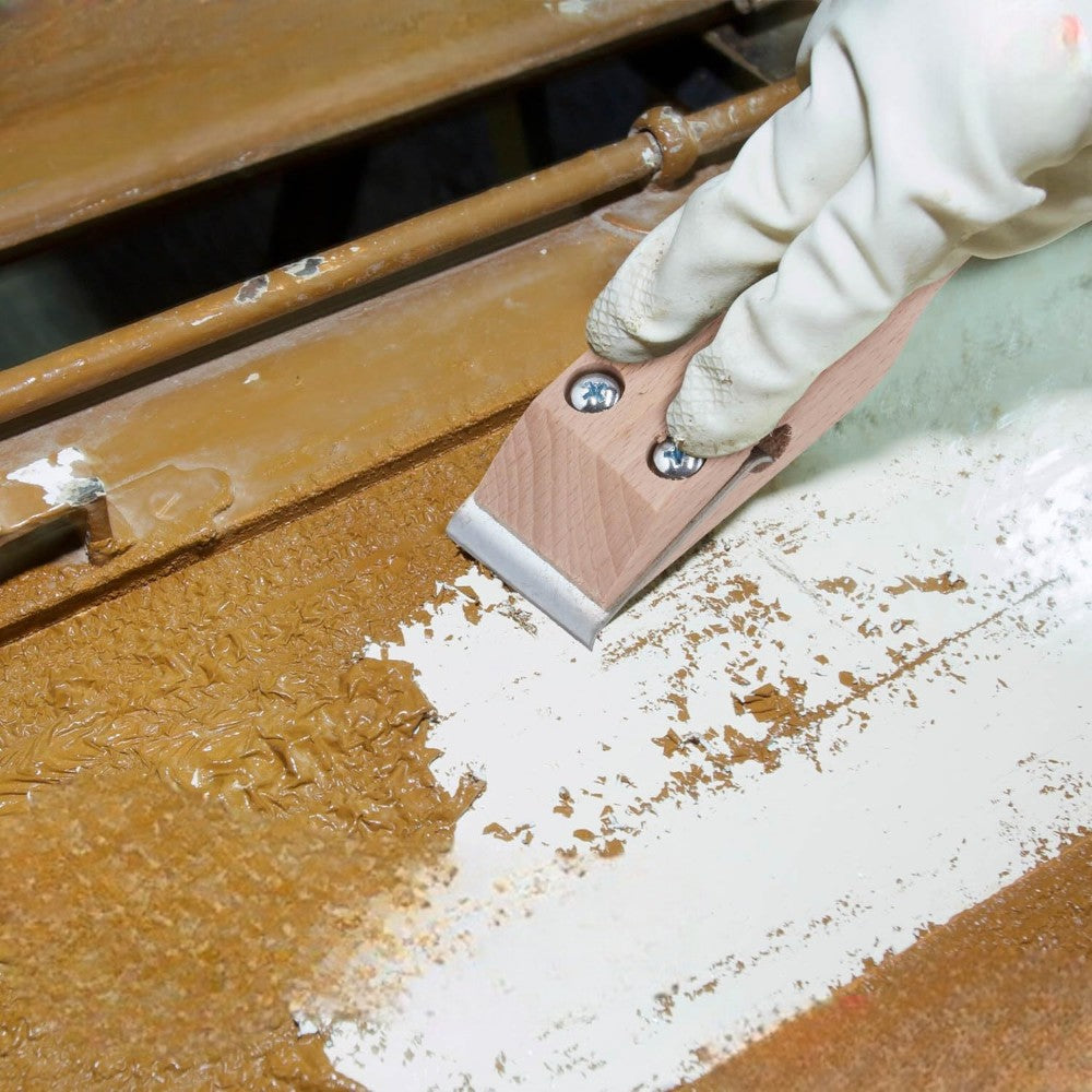 Raschietti per parquet a doppia lama in acciaio temperato con manico in legno 40 mm per rifinitura superfici