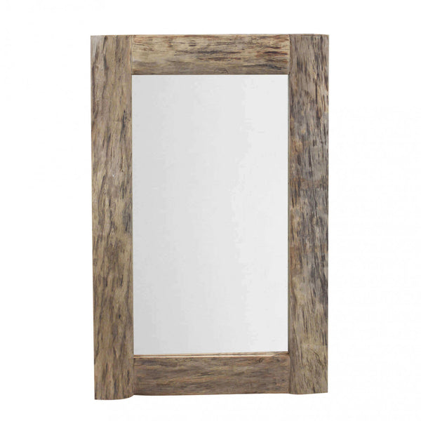Specchio alto 110x70 cm da parete con cornice in legno lavorato effetto antico Vannos
