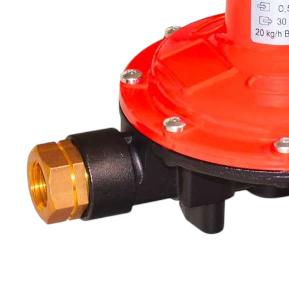Regolatore a bassa pressione ingresso fem Rp1/2 uscita Rc3/4 pressione 30 mbar