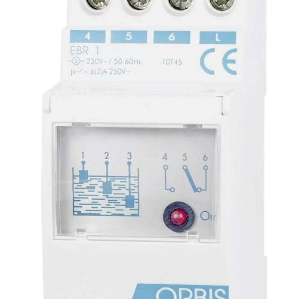 rele controllo livello acqua elettronico modulare con 3 sonde per serbatoi e pozzi ip20 230v