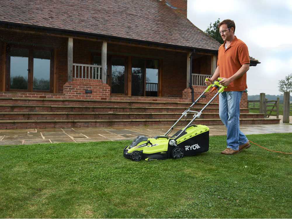 Tosaerba elettrico a spinta RLM15E 36h Ryobi 1500 watt con regolazione h taglio 36 cm